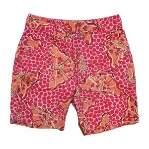 Lilly Pulitzer Women's Shorts Size 2 Pink Vintage Bermuda Golf Butterfly